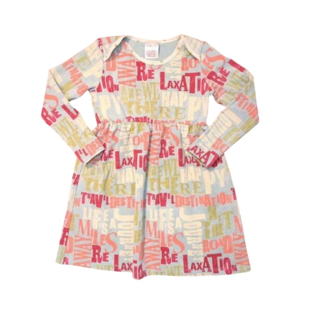 NWT Matilda Jane Girl Field Trip Traveling Long Sleeve Dress Multicolor SZ 8
